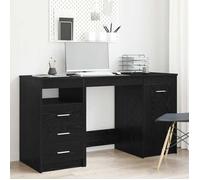 vidaXL Bureau 2 pièces Chêne noir 140 x 50 x 76 cm Bois d'ingénierie 3332543