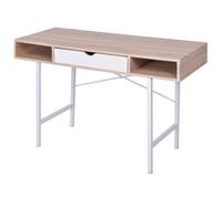 Vidaxl Bureau Avec 1 Tiroir Chêne Et Blanc Blanc