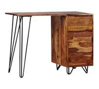 vidaXL Bureau avec 1 tiroir et 1 armoire Bois massif de Sesham Bois G