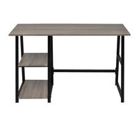 Bureau Avec 2 Étagères Gris Et Chêne Multicolore