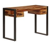 vidaXL Bureau avec 2 tiroirs 110x50x77 cm Bois solide de Sesham G