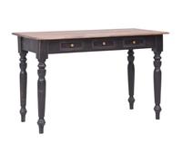 vidaXL Bureau avec 3 tiroirs 117x57x75 cm Bois d'acajou massif