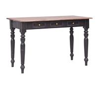 vidaXL Bureau avec 3 tiroirs 117x57x75 cm Bois d'acajou massif