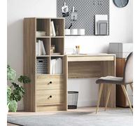 vidaXL Bureau avec Rangement Chêne Sonoma Bois d'Ingénierie