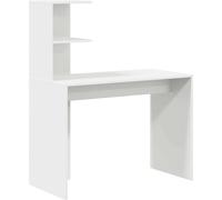 vidaXL Bureau avec étagère blanc 102 x 50 x 124 cm Bois composite