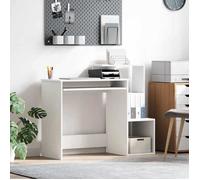 vidaXL Bureau avec étagère Blanc 106×40×88.5 cm Bois d'ingénierie 869466
