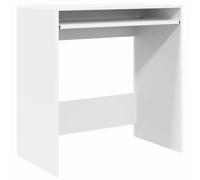 vidaXL Bureau avec étagère Blanc 77,5 x 43 x 79 cm Bois d'ingénierie, Bureau moderne pour bureau à domicile, meuble de travail pratique, pour étudier et s'organiser efficacement