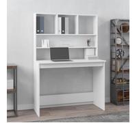 vidaXL Bureau avec étagères Blanc 102x45x148 cm Bois d'ingénierie 823000