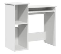 vidaXL Bureau avec étagères 84 x 40 x 78 cm bois d'ingénierie blanc