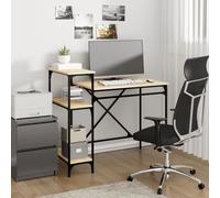 Vidaxl Bureau Avec Étagères Chêne 105x50x90cm Bois D'ingénierie Et Fer Multicolore