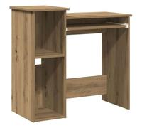 vidaXL Bureau 860453 avec étagères chêne artisanal (bois d'ingénierie), rangement
