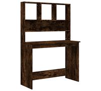 vidaXL Bureau avec étagères 823005 – 102x45x148 cm Bois d'ingénierie Chêne fumé
