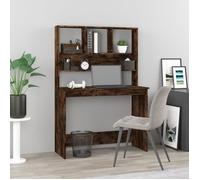 vidaXL Bureau avec étagères Chêne fumé 102x45x148 cm Bois d'ingénierie 823005