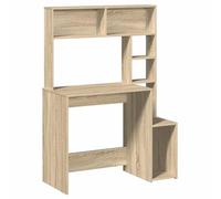 vidaXL Bureau 860438 avec étagères chêne sonoma 100x45x140 cm, bureau d'ordinateur debout avec rangement