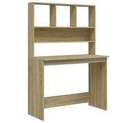 vidaXL Bureau avec étagères Chêne Sonoma 102x45x148 cm, Bureau d'ordinateur, Bureau Debout, Bureau avec Rangement, Bureau d'étude