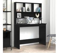 vidaXL Bureau avec étagères en chêne noir 102 x 45 x 148 cm bois d'ingénierie 861985
