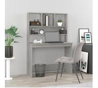 vidaXL Bureau avec étagères Gris béton 102x45x148 cm Bois d'ingénierie 823004