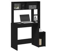 vidaXL Bureau avec étagères Réf. 860437 – Noir 100x45x140 cm, bois d'ingénierie