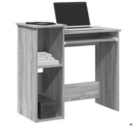 vidaXL Bureau avec étagères Sonoma gris 84x40x78 cm Bois d'ingénierie