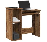 Bureau avec étagères Vieux bois 84x40x78 cm Bois d'ingénierie 860452