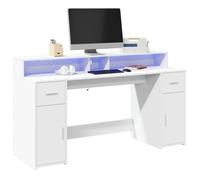 vidaXL Bureau avec lumières LED 160x55x91 cm bois d'ingénierie 3309429