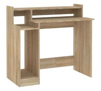 vidaXL Bureau avec lumières LED Chêne 97x45x90 cm Bois d'ingénierie