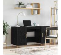 vidaXL Bureau avec porte Chêne noir 140 x 50 x 75 cm Bois d'ingénierie 879527