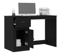 vidaXL – Bureau avec rangement Chêne noir 50x115x75 cm – Bois reconstitué