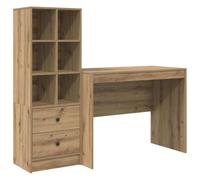 Vidaxl Bureau Avec Rangement En Chêne Artisanal Bois D'ingénierie
