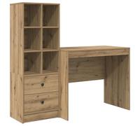 vidaXL Bureau avec Rangement chêne Artisan Bois d'ingénierie
