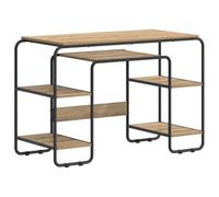 vidaXL Bureau avec Rangement Chêne Artisanal 113,5 x 52 x 75,5 cm