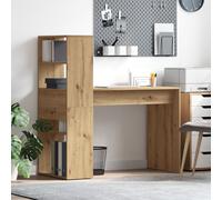 Vidaxl Bureau Avec Rangement Chêne Artisanal 113x54x120 Cm Bois D'ingénierie