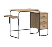 vidaXL Bureau avec Rangement Chêne Artisanal 120 x 50 x 75 cm