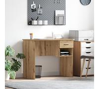 Vidaxl Bureau Avec Rangement Chêne Artisanal 90x49.5x75 Cm Bois D'ingénierie