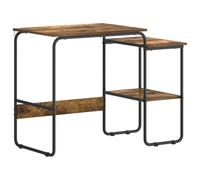 vidaXL Bureau avec Rangement Chêne fumé 100 x 50 x 75 cm