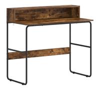 vidaXL Bureau avec Rangement Chêne fumé 100 x 50 x 91 cm