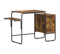 vidaXL Bureau avec Rangement Chêne fumé 120 x 50 x 75 cm