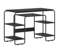 vidaXL Bureau avec Rangement Chêne Noir 113,5 x 52 x 75,5 cm