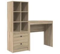 vidaXL Bureau avec Rangement Chêne Sonoma Bois d'Ingénierie