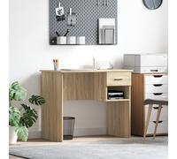 Vidaxl Bureau Avec Rangement En Chêne De Sonoma 90x49.5x75 Cm En Bois Massif