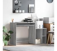 vidaXL Bureau avec rangement Gris Sonoma 120,5 x 44 x 88,5 cm Bois d'ingénierie