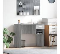 vidaXL Bureau avec rangement Gris Sonoma 90x49.5x75 cm Bois d'ingénierie