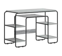 vidaXL Bureau avec Rangement Sonoma Gris 113,5 x 52 x 75,5 cm
