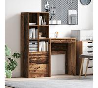 vidaXL Bureau avec Rangement Vieux Bois en Bois d'ingénierie