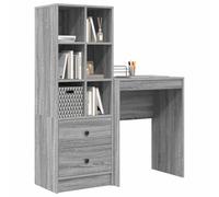 vidaXL Bureau avec tiroir 2 pcs Gris Sonoma, Bureau Moderne, mobilier de Travail résistant, Espace Pratique pour étudier, Station en Bois esthétique