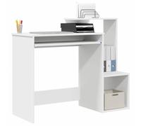 vidaXL Bureau avec étagère Blanc 106×40×88.5 cm Bois d'ingénierie 869466