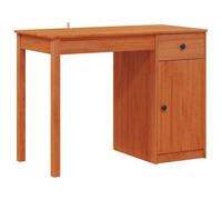 vidaXL Bureau avec tiroir Brun Ciré 100 x 50 x 74 cm Pin massif