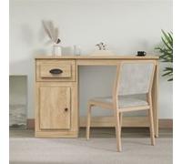 vidaXL Bureau 816475 – 115x50x75 cm – chêne sonoma, avec tiroir, bois d'ingénierie