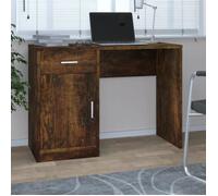vidaXL Bureau avec tiroir et armoire Chêne fumé 100x40x73 cm 342656