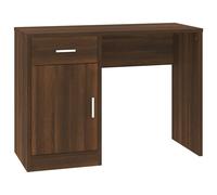 vidaXL Bureau avec tiroir et armoire Chêne marron 100x40x73 cm